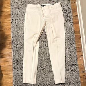 Women's Cream Tailored Trousers - Banana Republic Sloan fit, 12 LONG